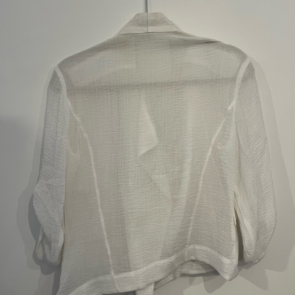 Helmut Lang White Utility Jacket with Black Accents - Helmut Lang - Picture 4 of 6